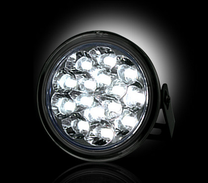 Recon Smoked Lens White LED Daytime Round Running Lights
